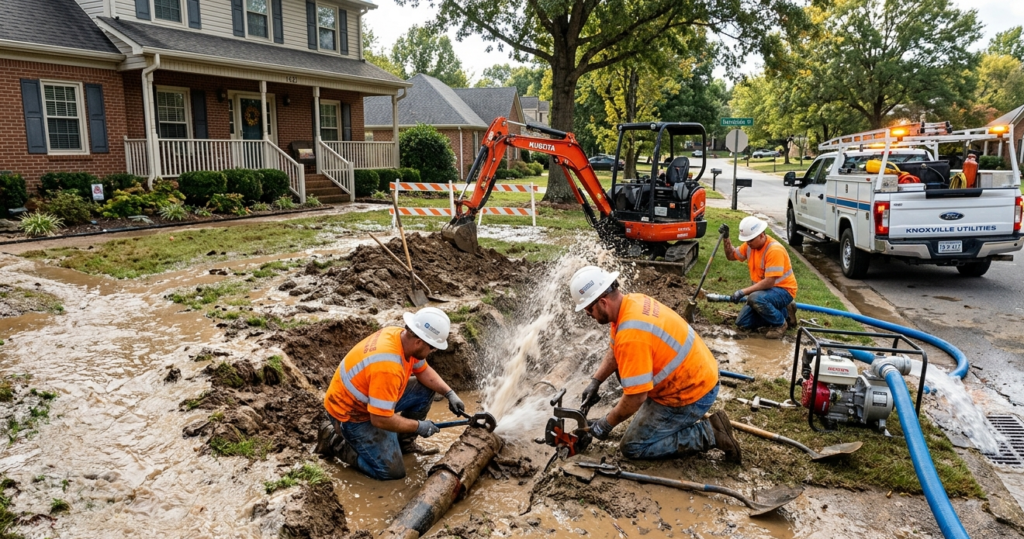 Main Water Line Break Repair service