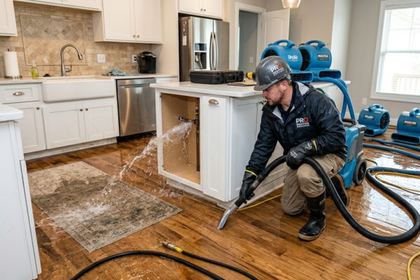 Water Pipe Break Repair & Cleanup
